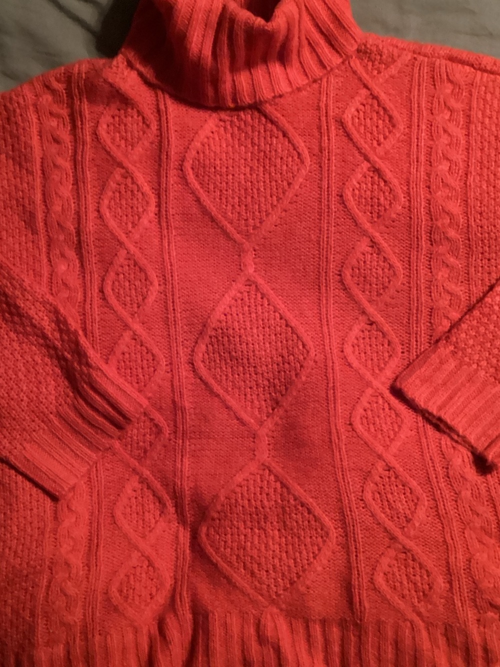 aerie Coral Turtleneck Sweater
